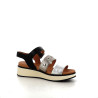 Sandales plateformes en cuir nappa noir Fugitive