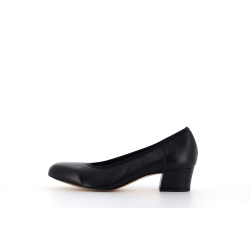 Escarpin marine en cuir