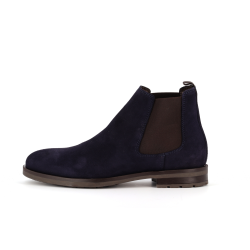 boots en cuir marine