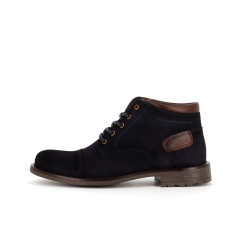 bottine en cuir bleu