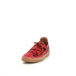 Chaussures en cuir rouge melincourt Coco & Abricot