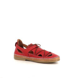 Chaussures en cuir rouge melincourt Coco & Abricot