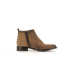 Bottine taupe en cuir