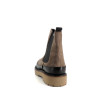 Boots en cuir nubuck taupe Emilie Karston