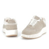 Baskets en Cuir Taupe Kelara