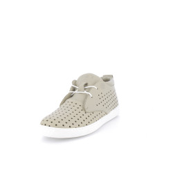 basket montante vert kaki en cuir