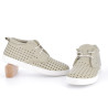 basket montante vert kaki en cuir