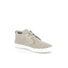 basket montante vert kaki en cuir