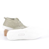 basket montante vert kaki en cuir