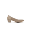 Escarpin taupe en cuir