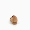 Mocassins cuir velours beige MamZelle