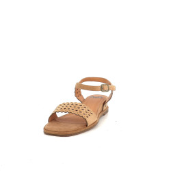 Nu-pieds MamZelle en cuir miss velours biscuit