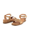 Nu-pieds MamZelle en cuir miss velours biscuit