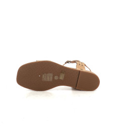 Nu-pieds MamZelle en cuir miss velours biscuit