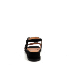 Sandales MamZelle en cuir velours noir
