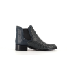 bottine bleu en cuir