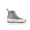Basket montante argent en cuir