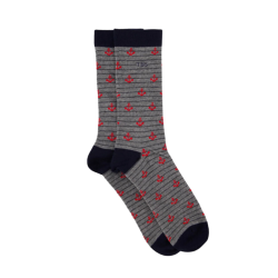 Garysock142b1 gris ancre raye