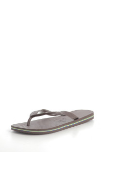 Tongs Brasil Logo Dark Brown