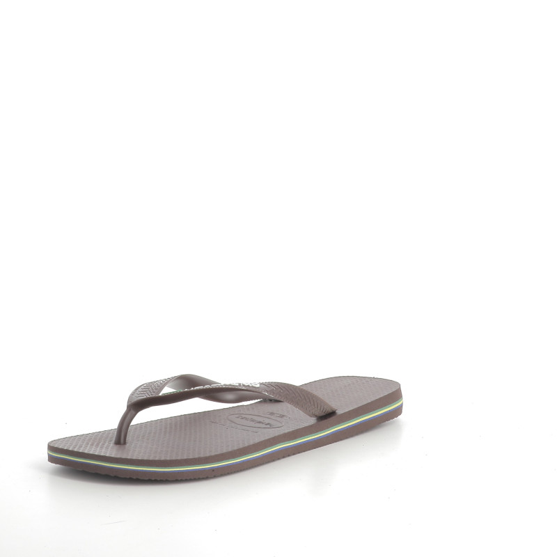 Tongs Brasil Logo Dark Brown