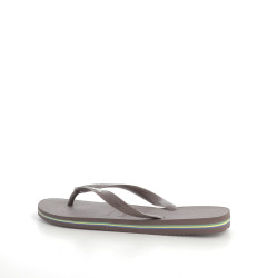 Tongs Brasil Logo Dark Brown