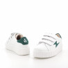 Baskets en Simili Cuir Blanc Et Vert Vanessa Wu