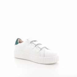Baskets en Simili Cuir Blanc Et Vert Vanessa Wu