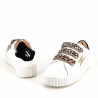 Baskets Blanches avec Scratch Motif Léopard VANESSA WU
