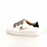 Baskets Blanches avec Scratch Motif Léopard VANESSA WU
