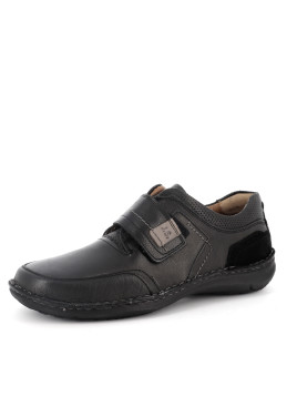 mocassin noir en cuir