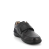 mocassin noir en cuir