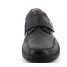 mocassin noir en cuir