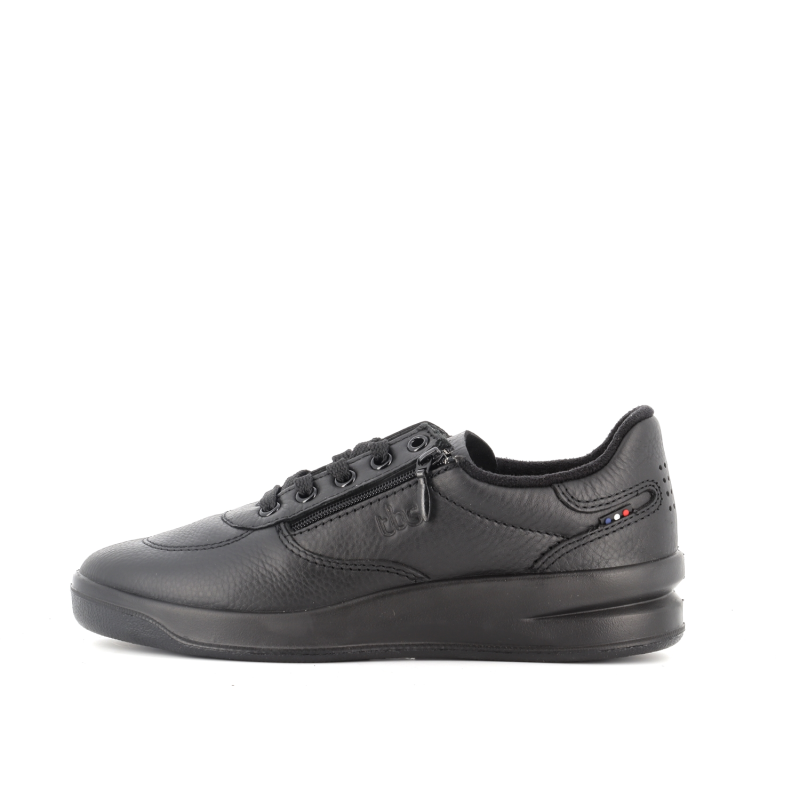 basket noire en cuir