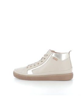 Baskets marfil beige doré