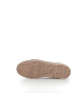 Baskets marfil beige doré