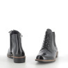 Bottines noires en cuir vernis