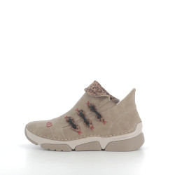 Baskets hautes beiges fantaisies