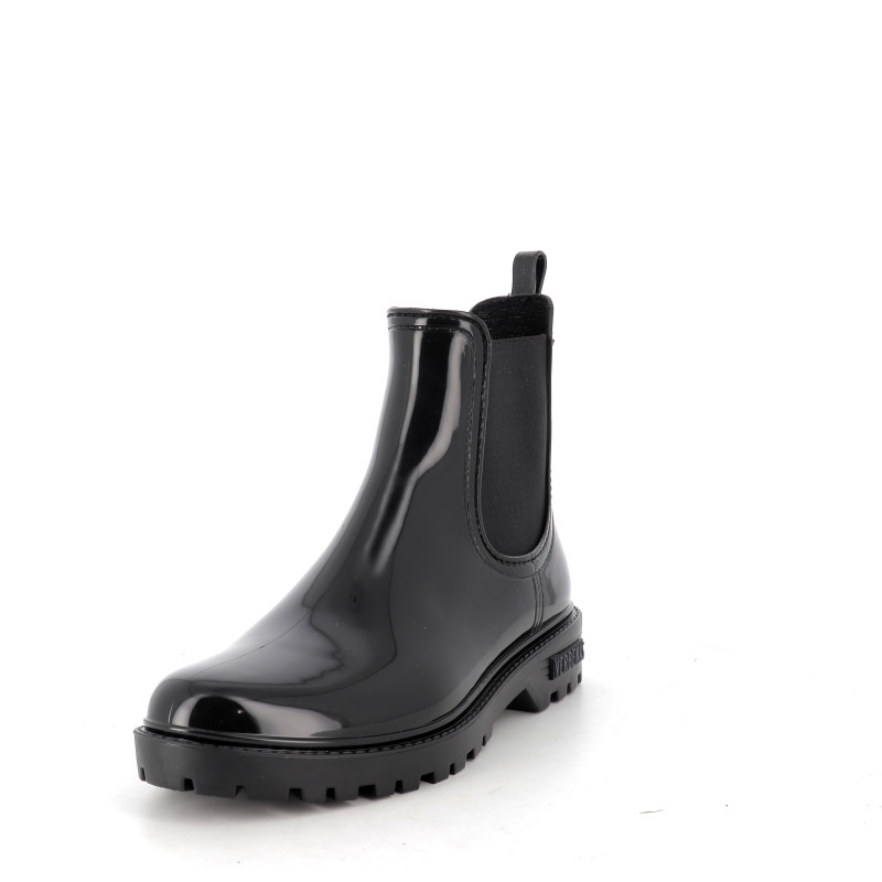 boots Verbenas en noir synthétique brillant Gaudi brillo