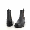 Bottines de pluie noires et léopard Verbenas