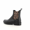 Bottines de pluie noires et léopard Verbenas