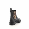 Bottines de pluie noires et léopard Verbenas
