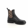 Bottines de pluie noires et léopard Verbenas