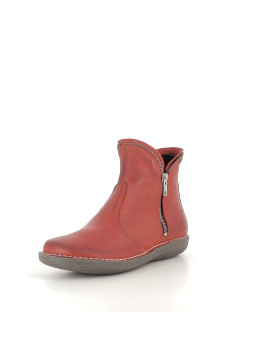Boots Rouges en cuir