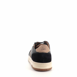Baskets En Cuir Bleu Marine