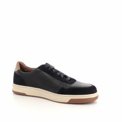 Baskets En Cuir Bleu Marine