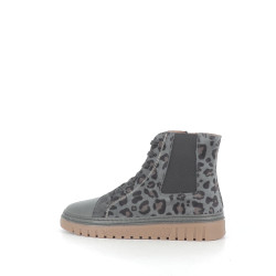 Bottines léopard Grises