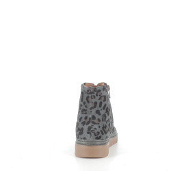 Bottines léopard Grises