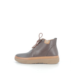 Baskets Hautes Marron en Cuir