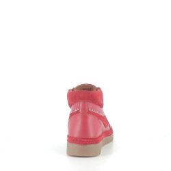 Baskets Hautes Rouges en Cuir