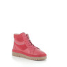 Baskets Hautes Rouges en Cuir
